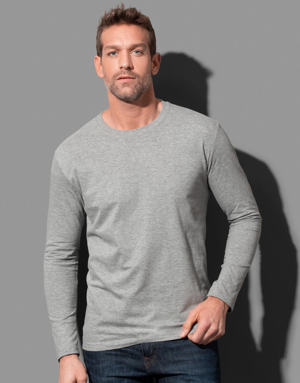 Stedman Comfort T 185 Long Sleeve Decorabel Blanco Textiel