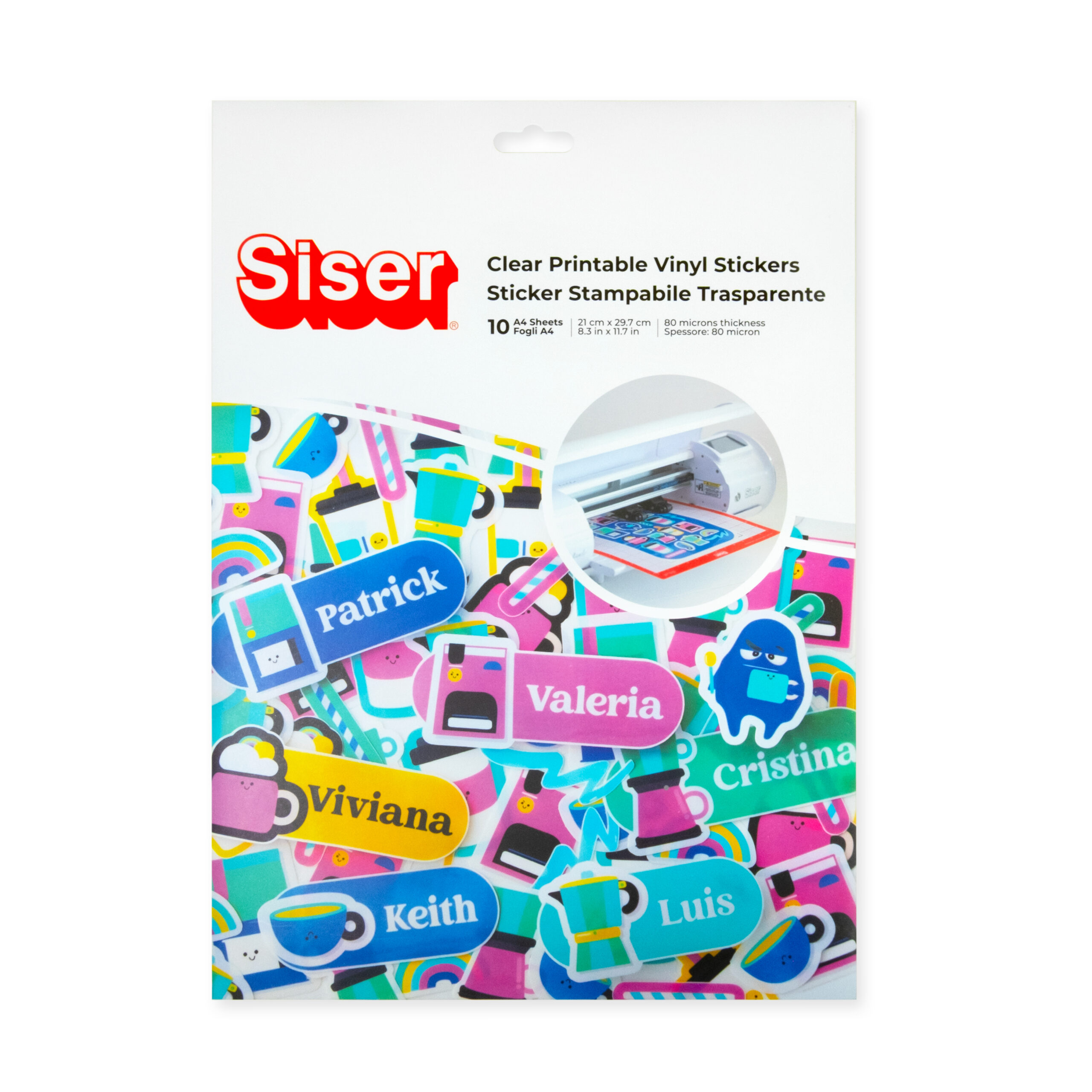 Siser craft pack sticker Clear Printable vinyl- 10 sheets Siser craft pack sticker Clear Printable vinyl- 10 sheets