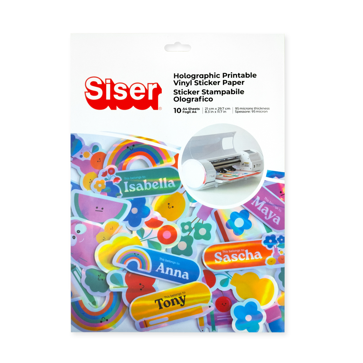 Siser craft pack sticker Holographic printable vinyl- 10 sheets Siser craft pack sticker Holographic printable vinyl- 10 sheets