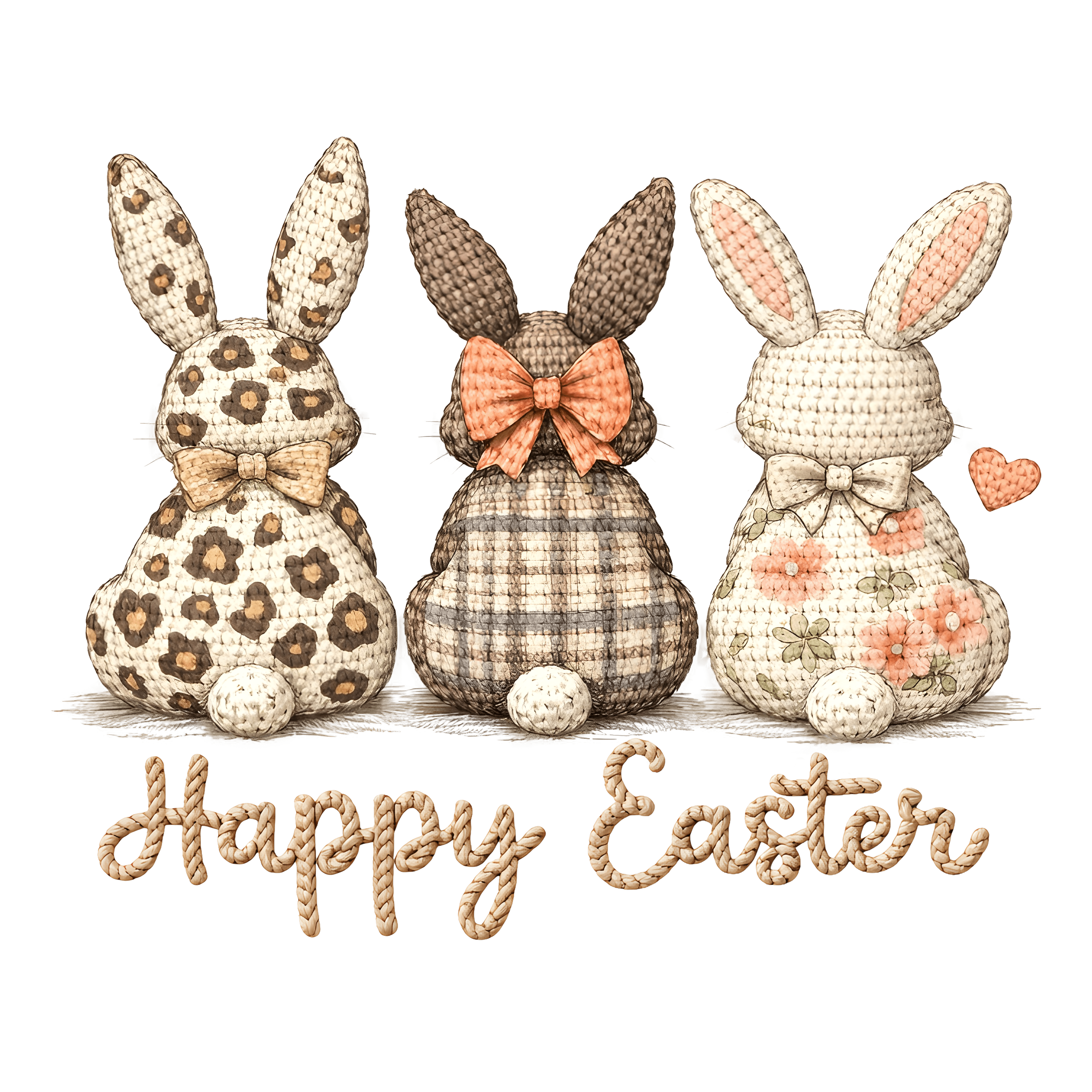 DTF Design kant en klaar –Happy Easter Coquette Easter PS0010 DTF Design kant en klaar –Happy Easter Coquette Easter PS0010