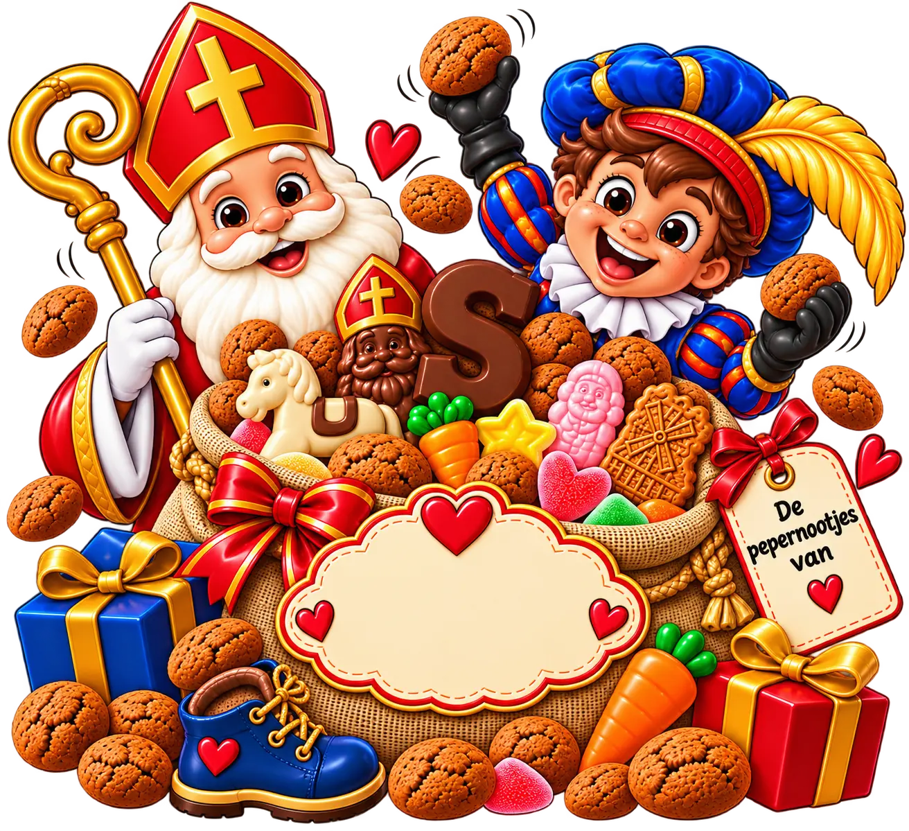 DTF Design kant en klaar – Sinterklaas Pepernootjes Boys SK0009