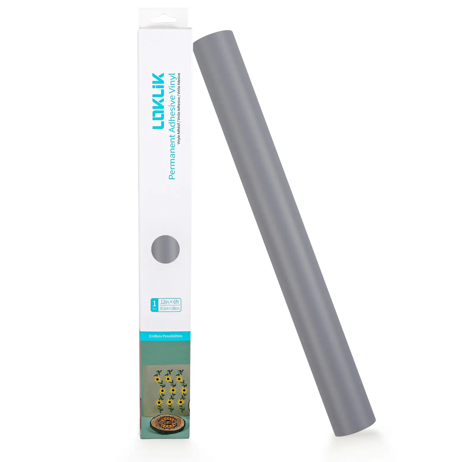 LOKLiK Permanent Adhesive Vinyl Matte - Light Gray - 30.5 x 180 cm - Afbeelding 4