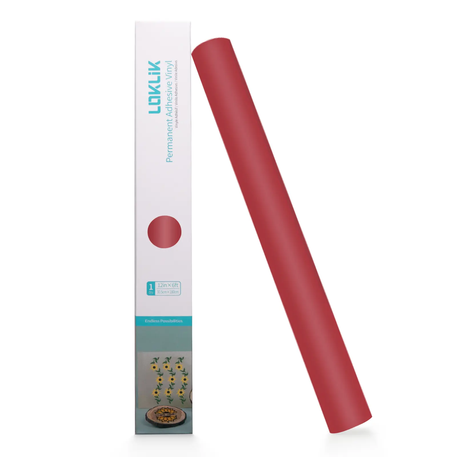 LOKLiK Permanent Adhesive Vinyl Matte - Red - 30.5 x 180 cm - Afbeelding 4