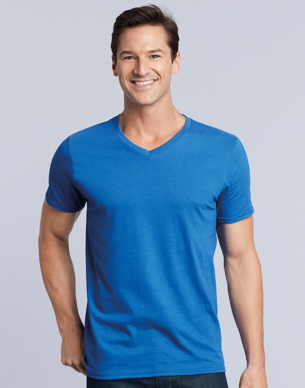 Gildan Mens Softstyle® V-Neck T-Shirt - Decorabel Blanco textiel