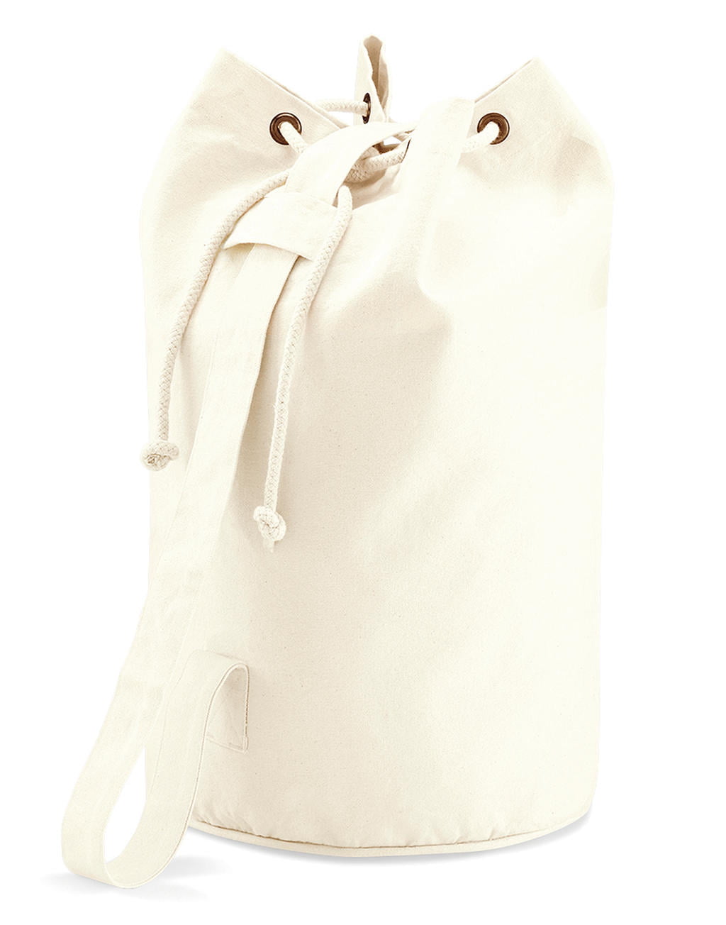 White canvas sales duffle bag