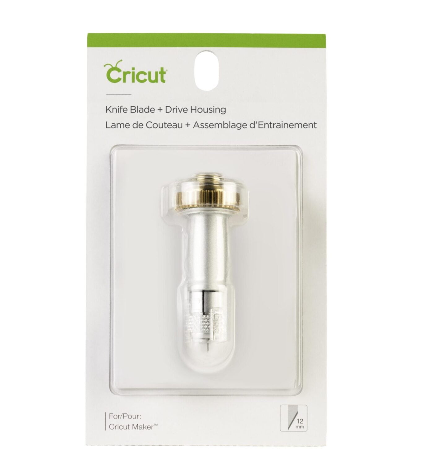 Cricut Knife Blade + Drive Housing (2007441) Decorabel Blanco textiel