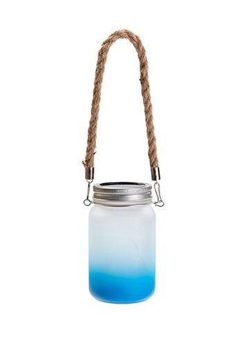 Sublimatie Mason Jar Lantaarn Frosted 15oz , Gradient Light Blue