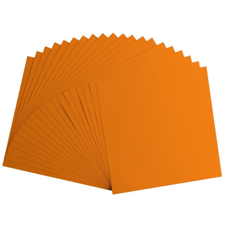 Florence • Cardstock Papier Texture 30,5x30,5cm Mandarin