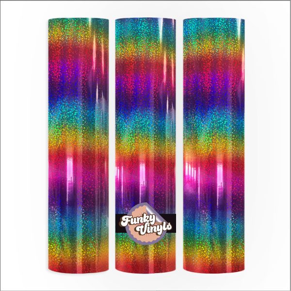 FunkyVinyls holographic rainbow