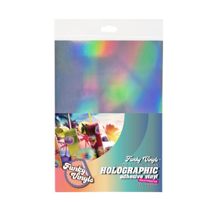 FunkyVinyls Holograpic Adhesive Vinyl- Inktjetprinter