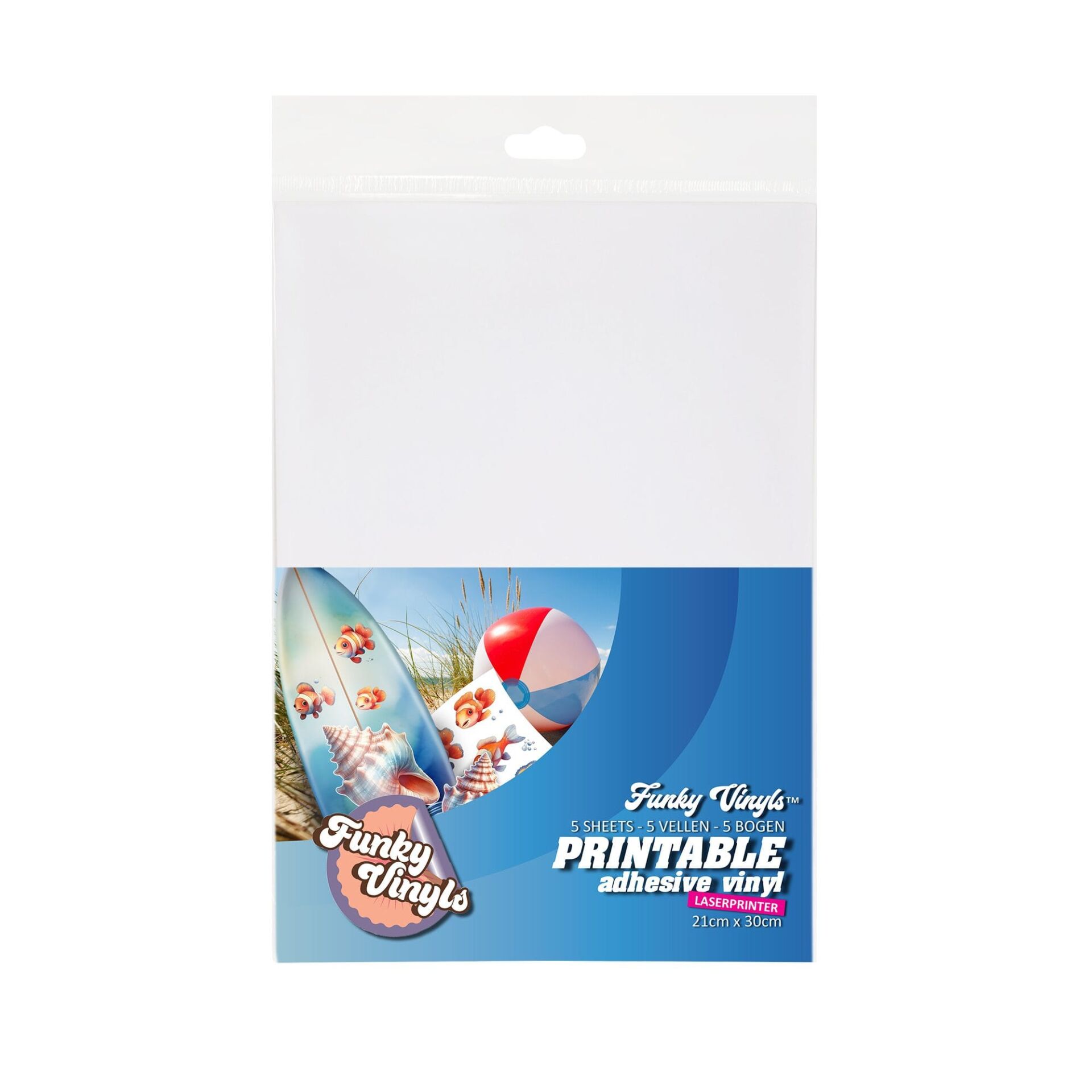 Printable Vinyl – Laser Printer 5 Sheets