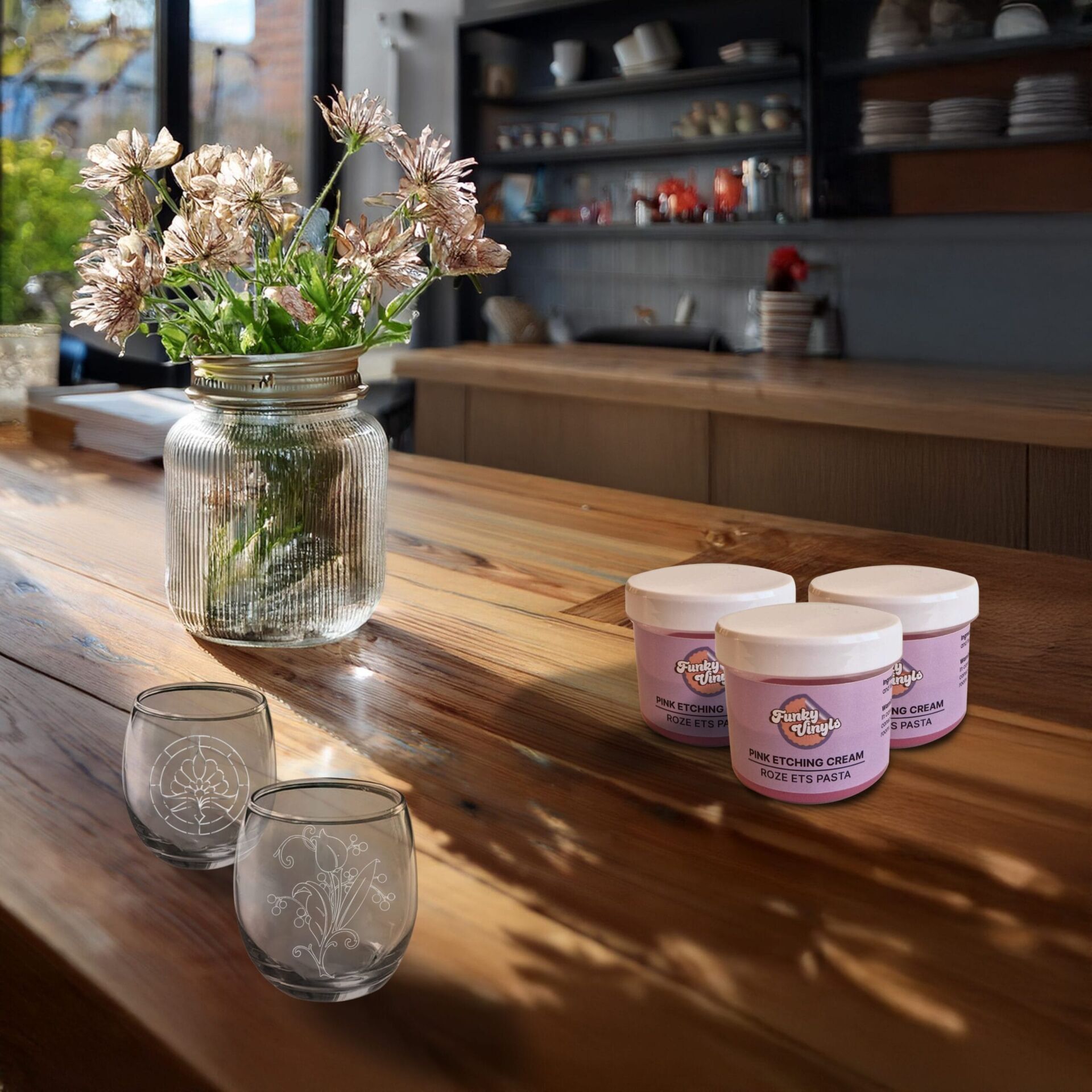 Glasets – Potje roze etspasta (100 gram)