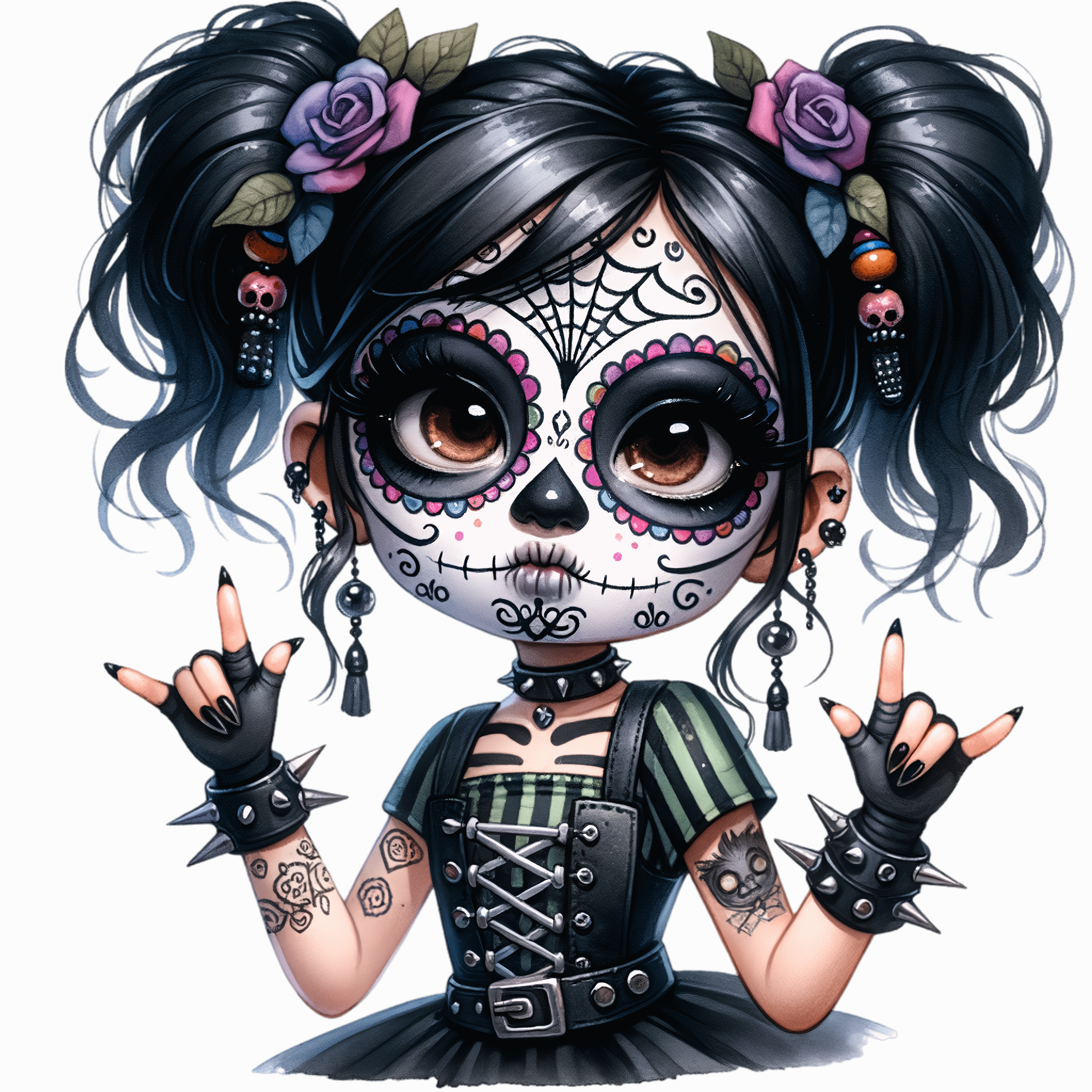 DTF Design kant en klaar – Punk Girl P0006