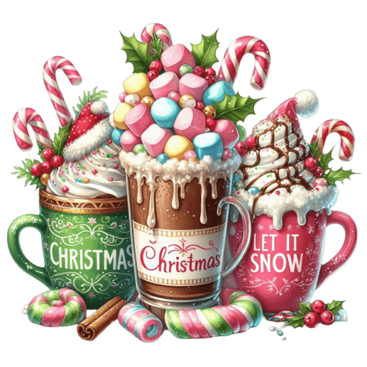 DTF Design kant en klaar – Christmas Coffee CH0001