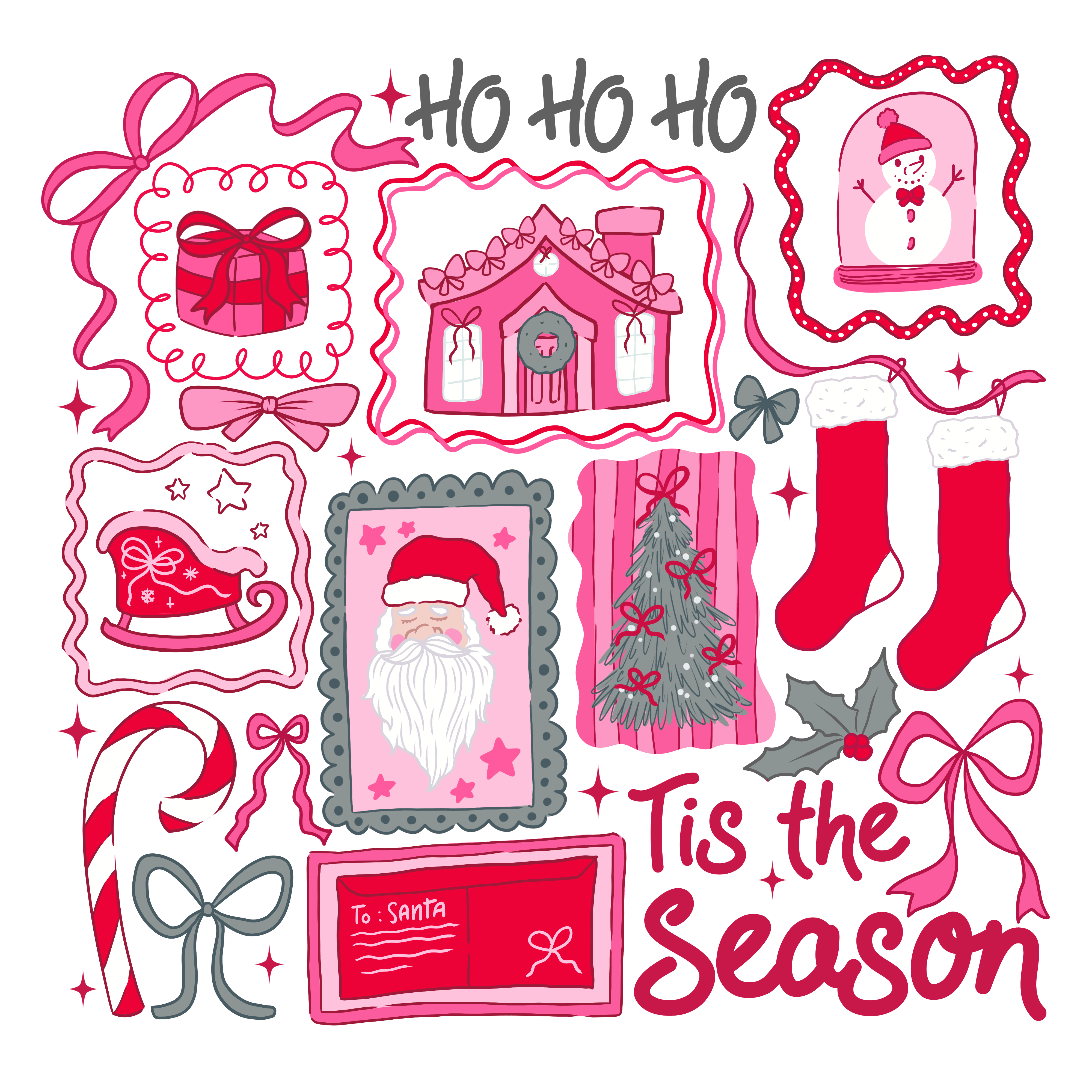 DTF Design kant en klaar – Christmas Tis the Season CH0003