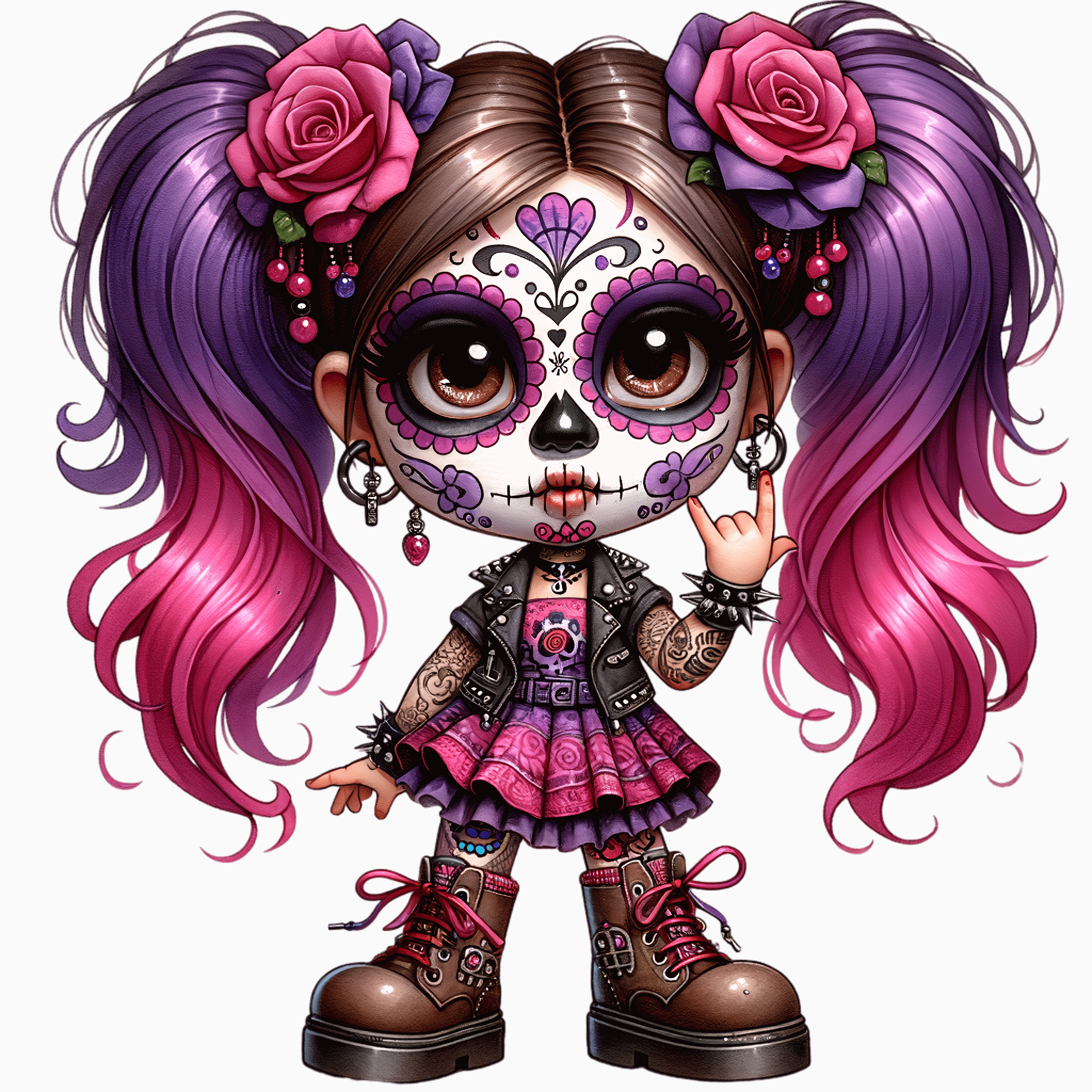 DTF Design kant en klaar – Punk Girl P0002