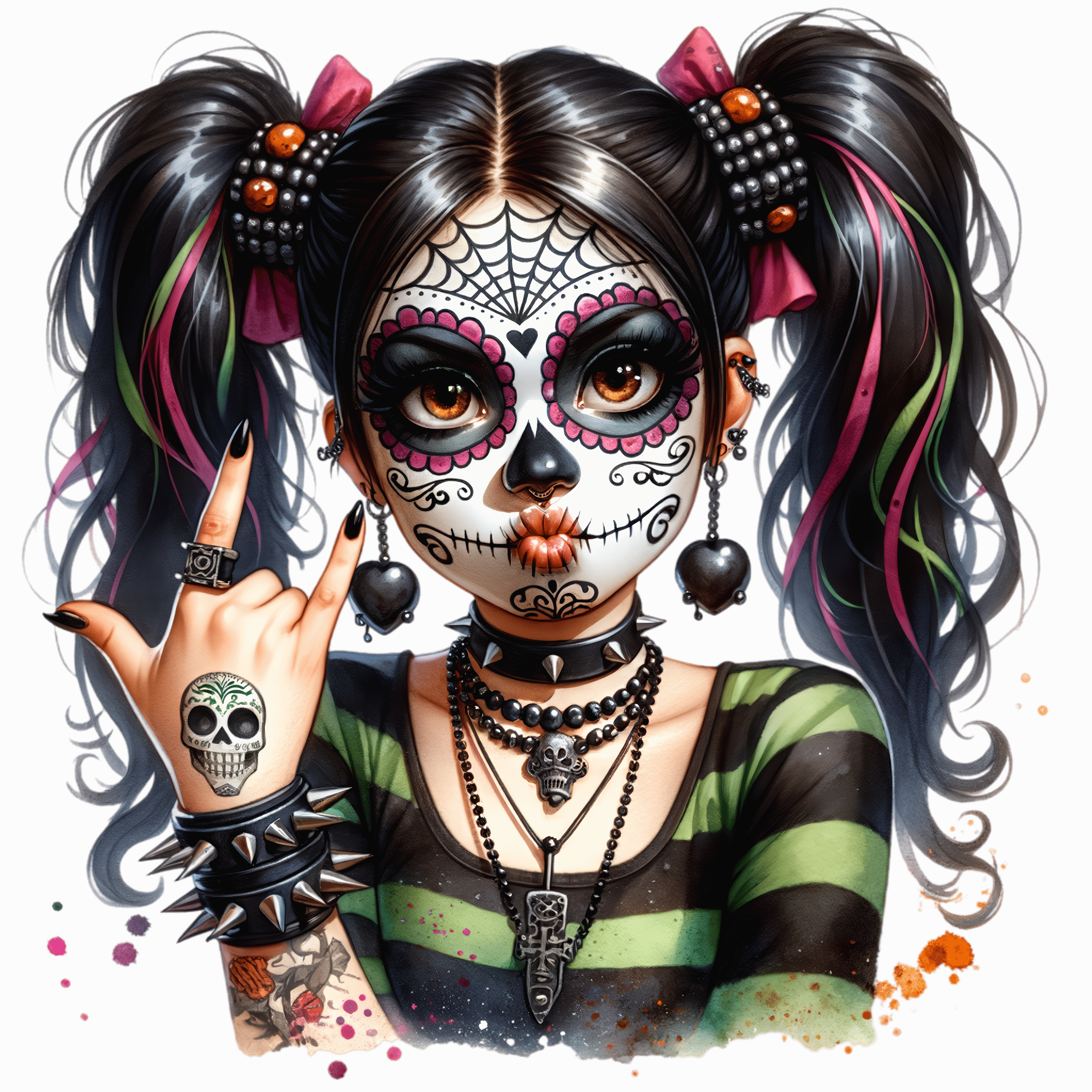 DTF Design kant en klaar – Punk Girl P0005