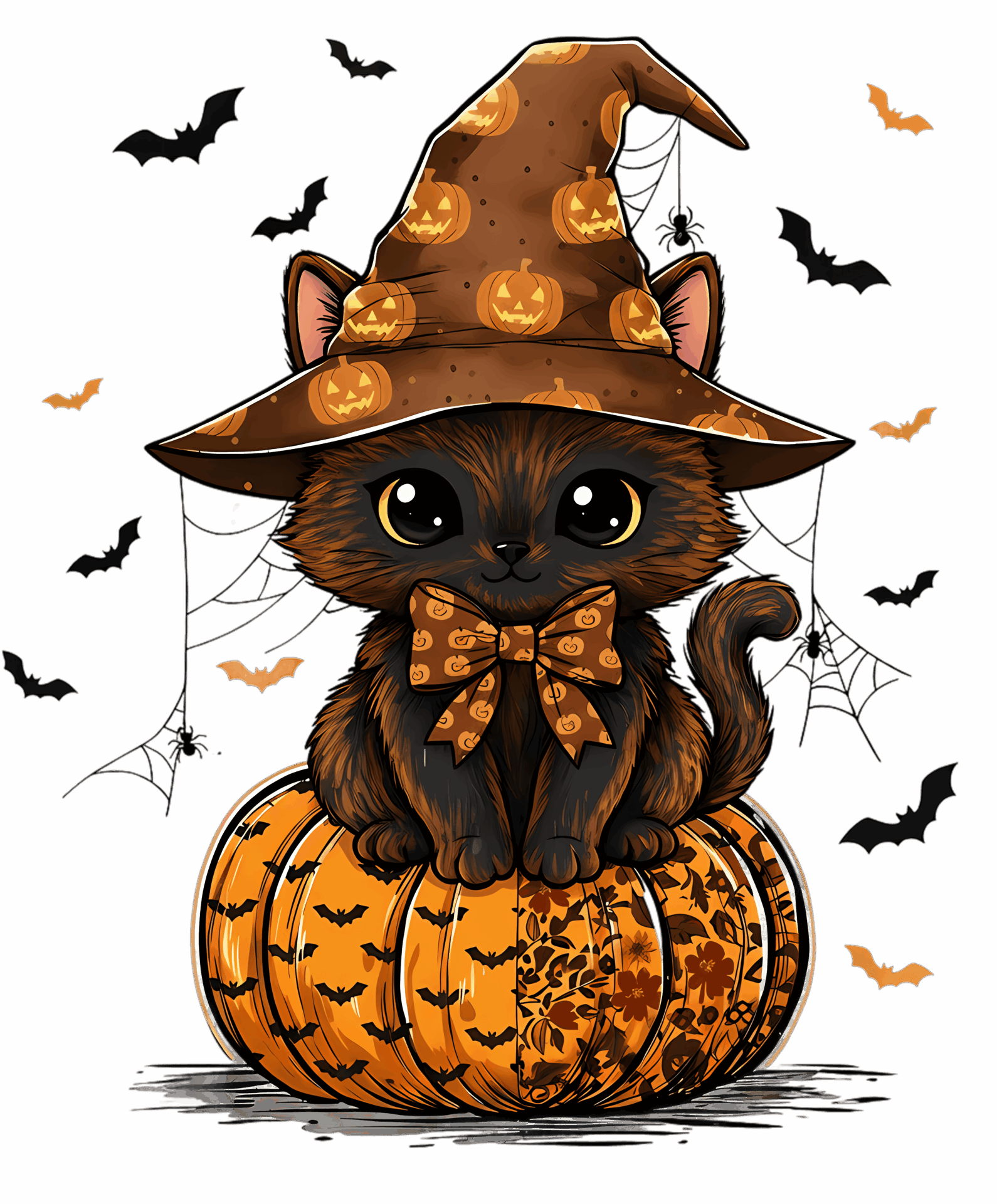 DTF Design kant en klaar – Halloween Cat S0001