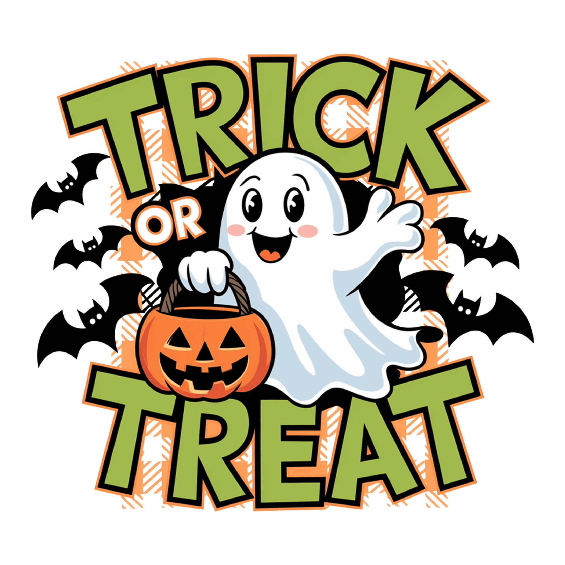DTF Design kant en klaar – Halloween Trick or Treat S0004