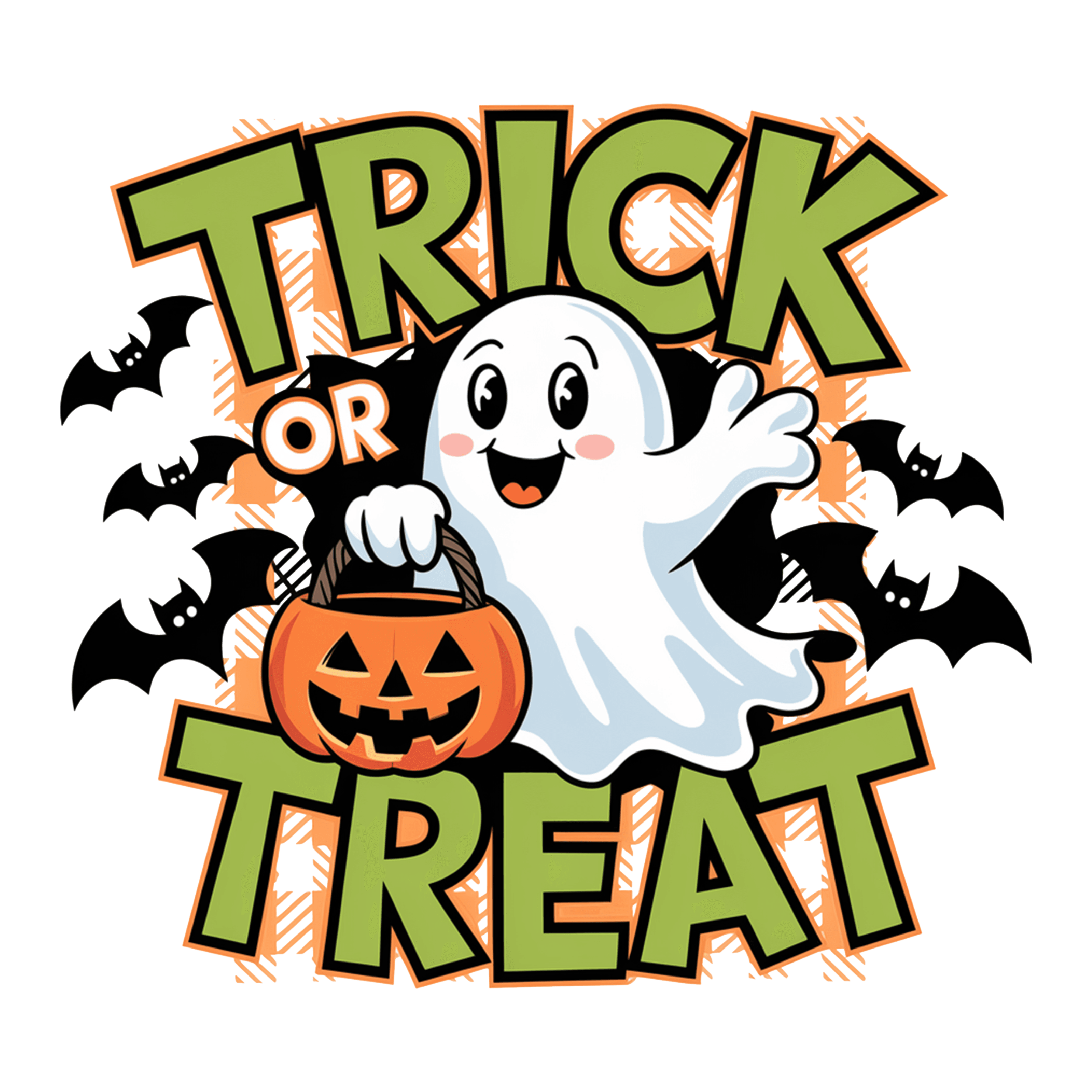 DTF Design kant en klaar – Halloween Trick or Treat S0004