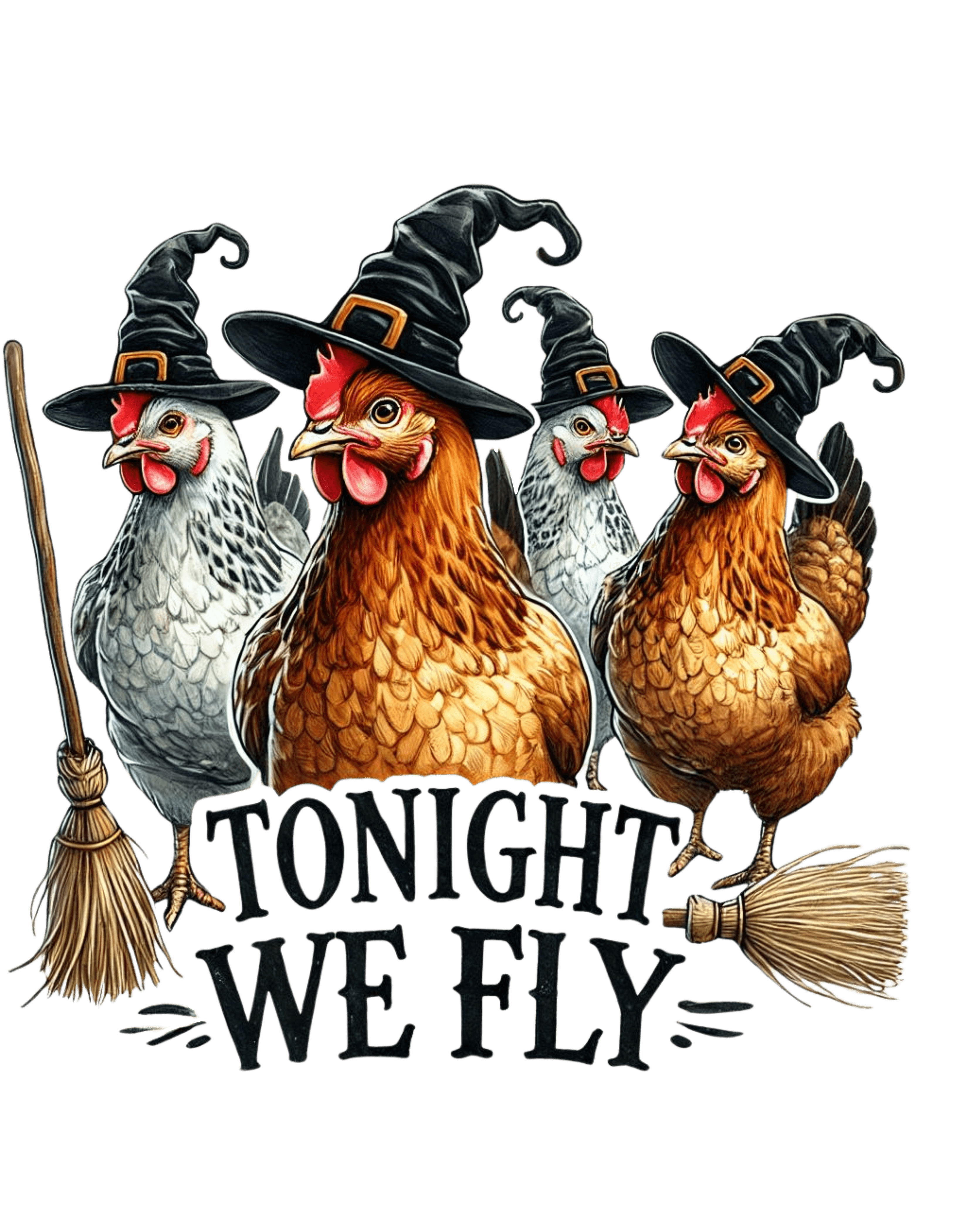 DTF Design kant en klaar – Chicken Fly S0006