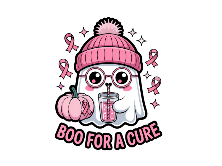 DTF Design kant en klaar –Boo before the cure Breast Cancer A0003