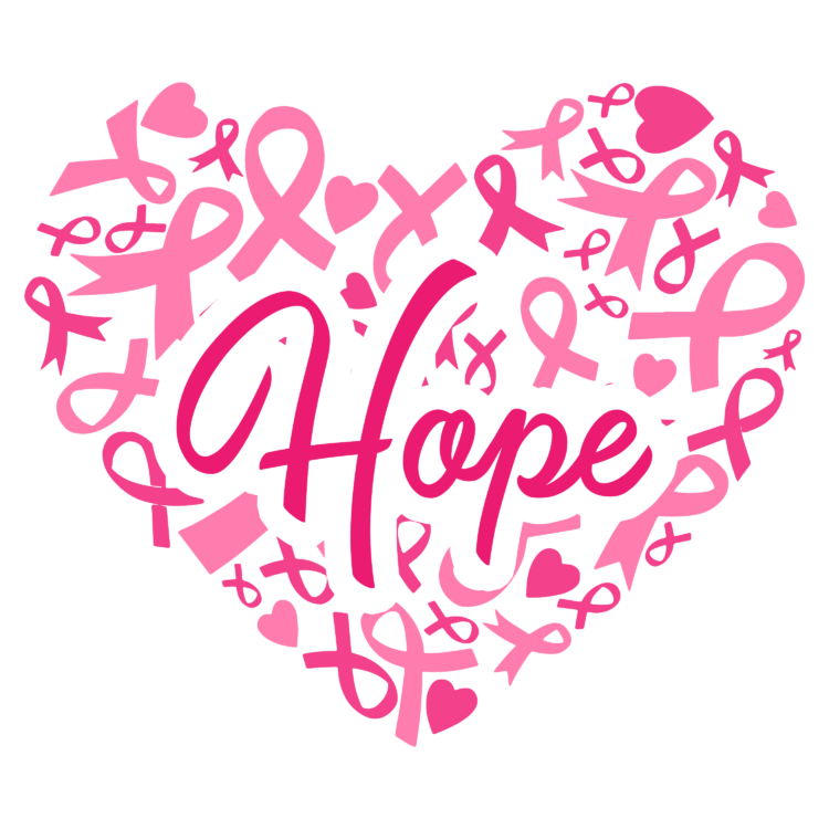 DTF Design kant en klaar –Hope Breast Cancer A0006