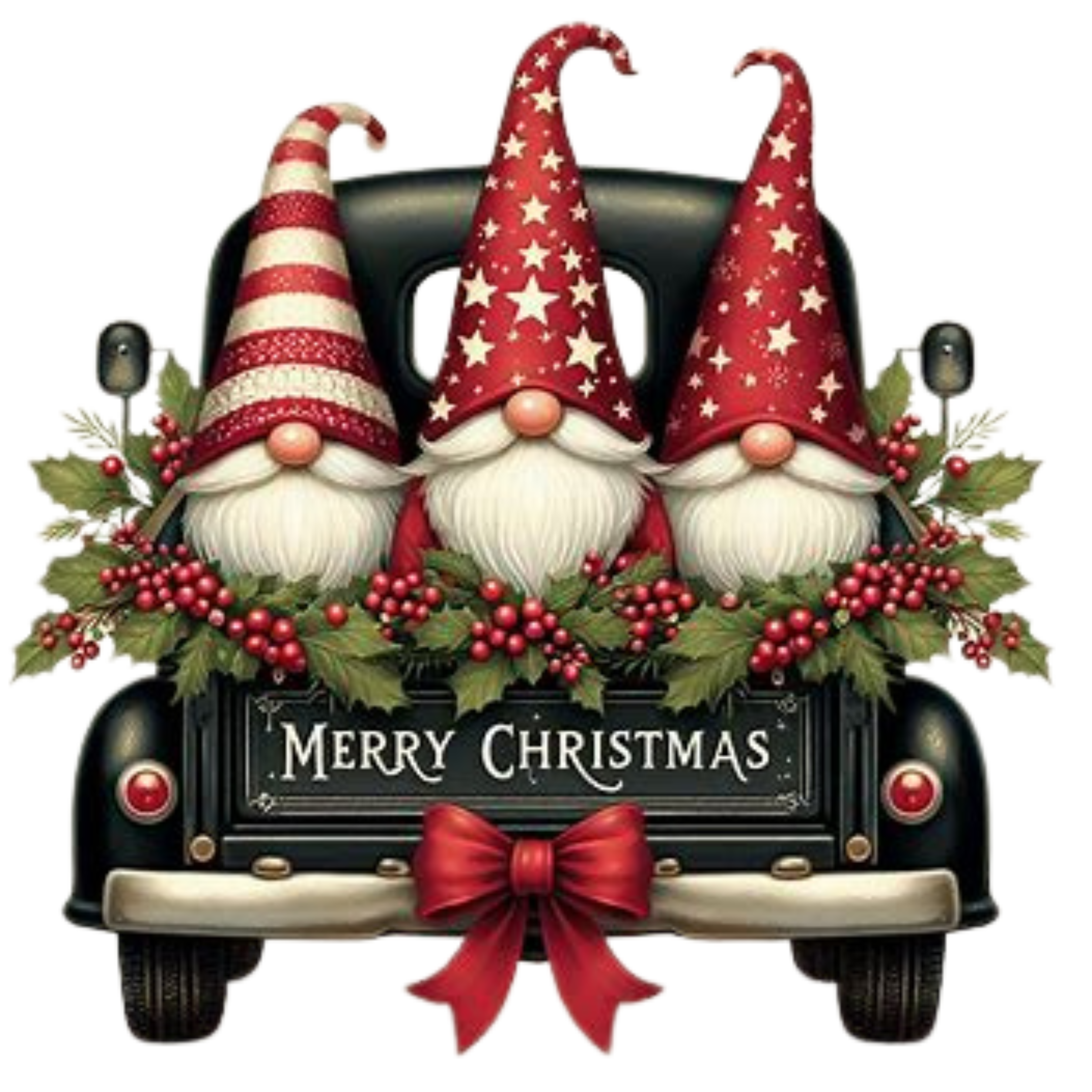 DTF Design kant en klaar – Christmas Gnome ,Merry Christmas CH0005