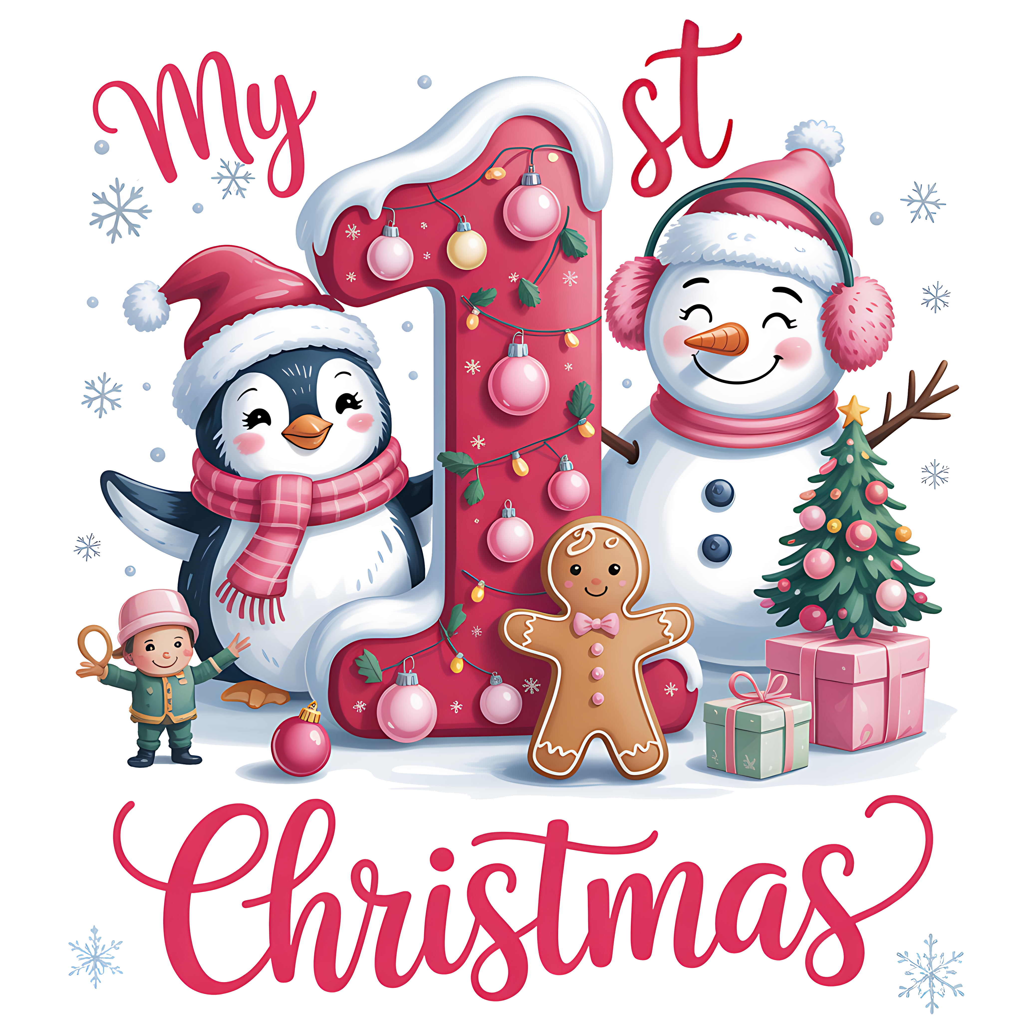 DTF Design kant en klaar – My 1st Christmas Girl CH0006