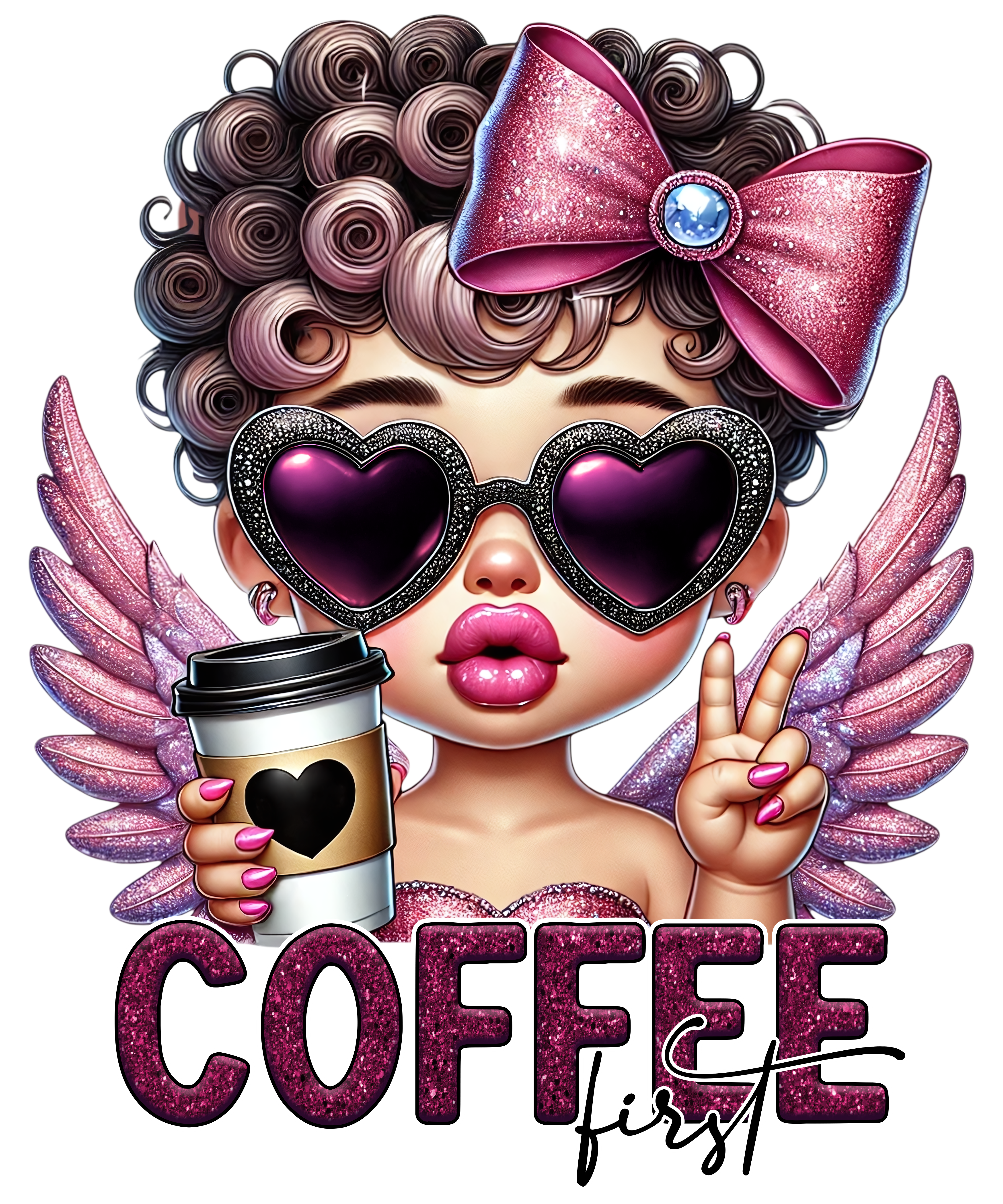 DTF Design kant en klaar –First Coffee C0001