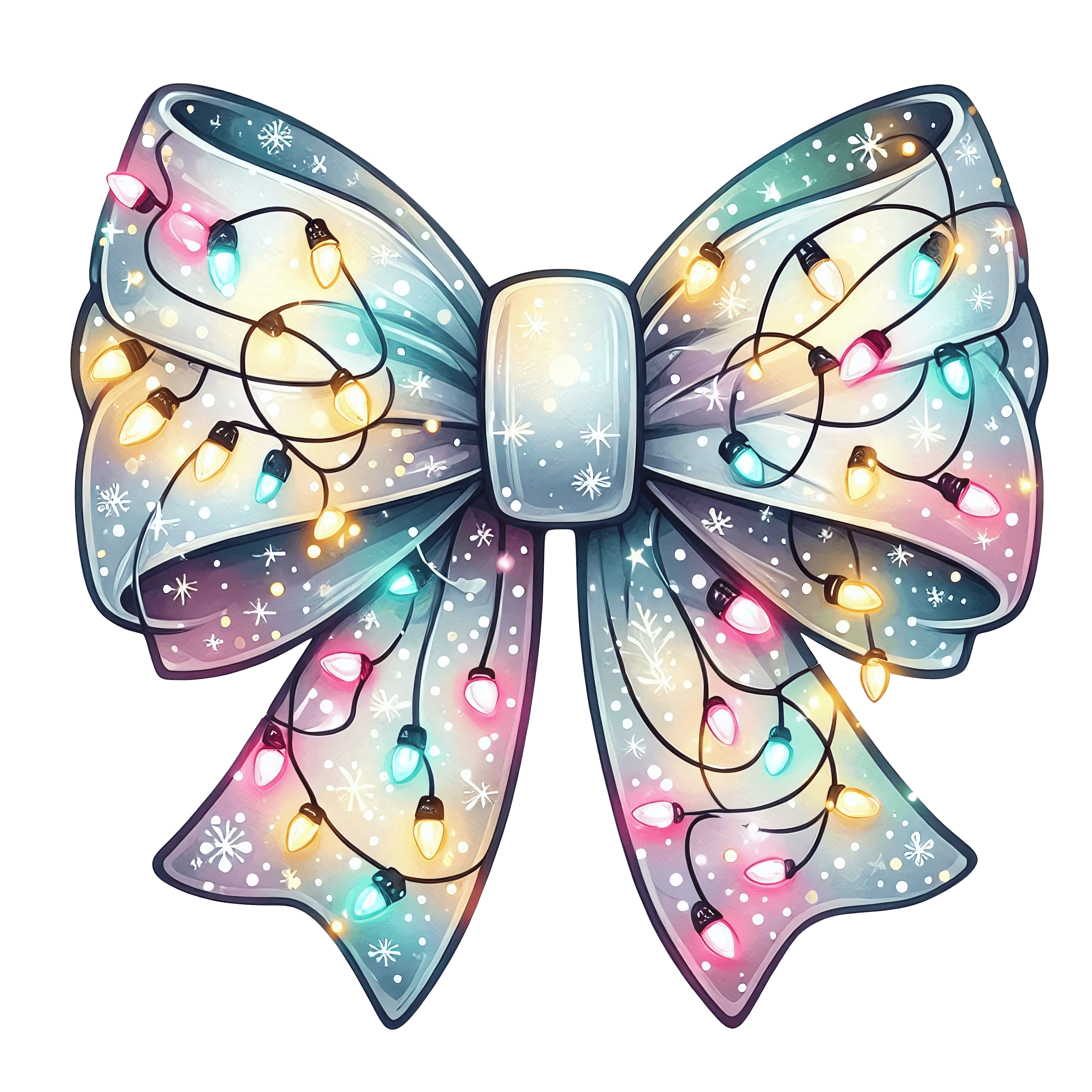 DTF Design kant en klaar –Coquette Christmas Lights ST0004