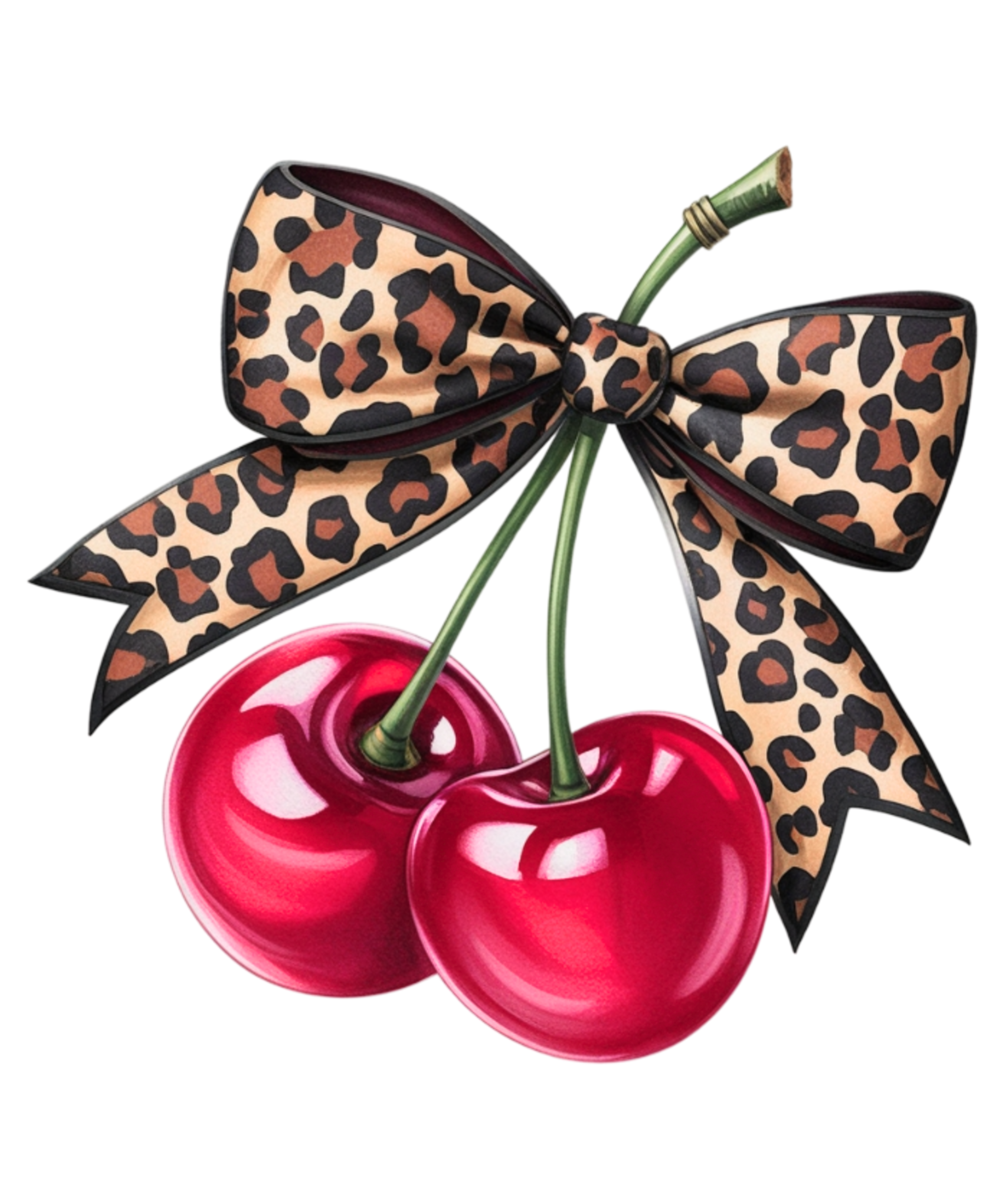 DTF Design kant en klaar –Cherry Leopard Coquette ST0007