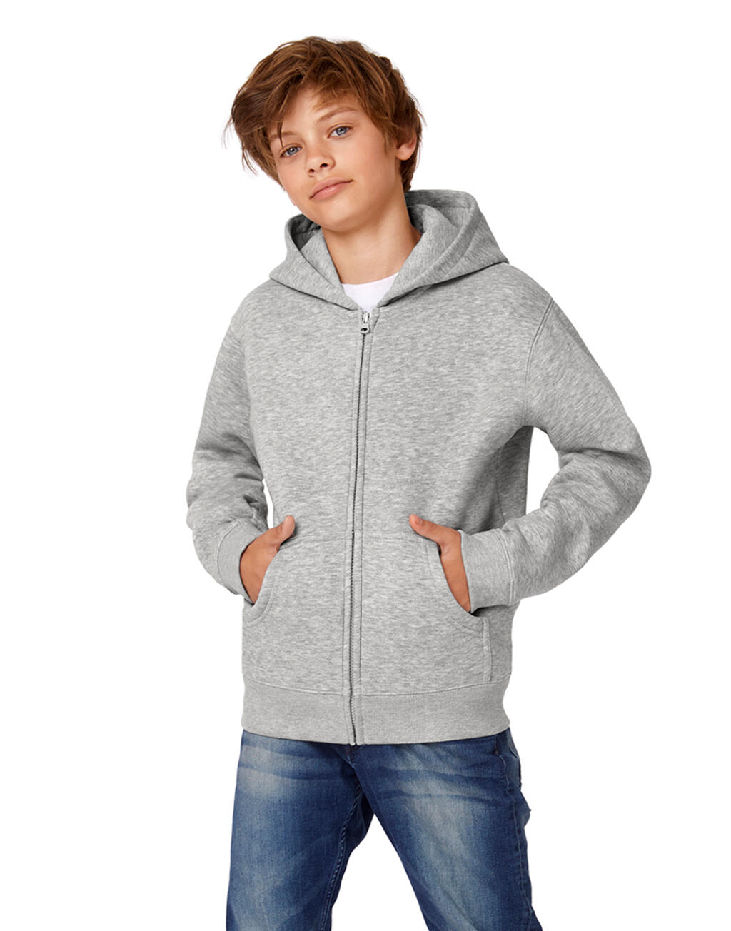 B&C Hooded Full Zip/kids Sweat
