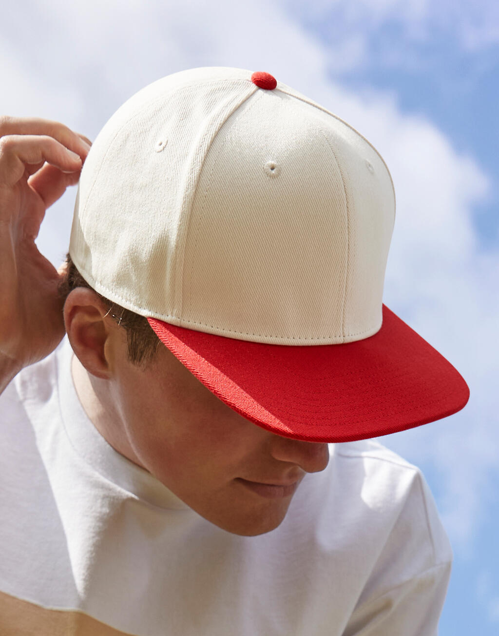 Beechfield Contrast Flat Peak 6 Panel Cap