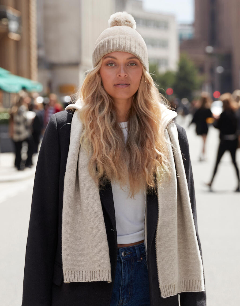 Beechfield Knitted Scarf and Beanie Gift Set