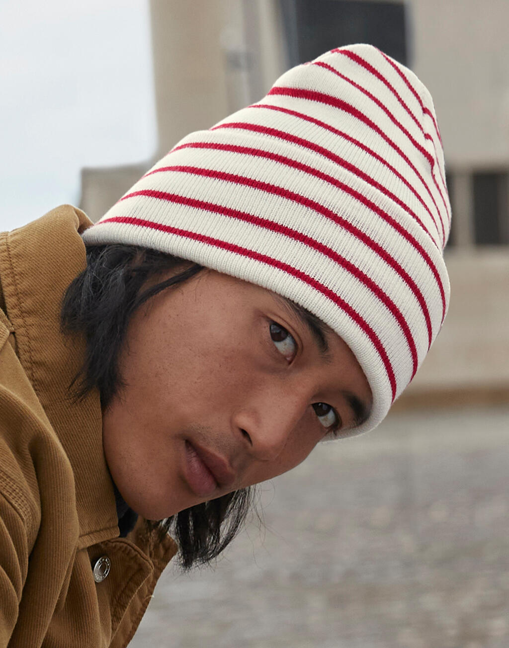 Beechfield Original Deep Cuffed Striped Beanie