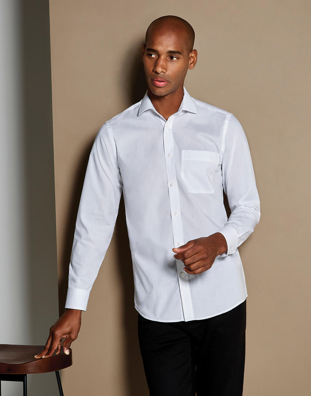 Kustom Kit Tailored Fit Poplin Shirt