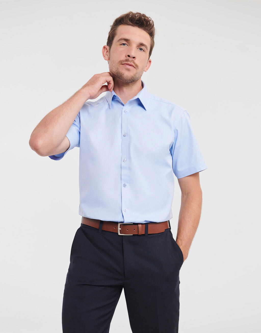 Russell Collection Men’s Herringbone Shirt