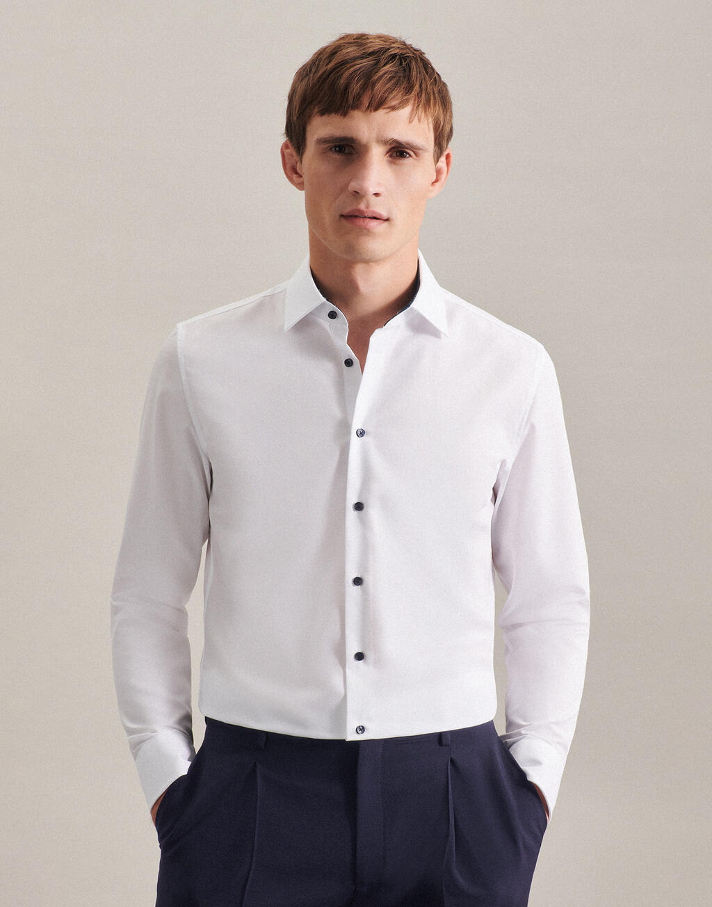 Seidensticker Contrast Patch Regular Fit 1/1 Business Kent