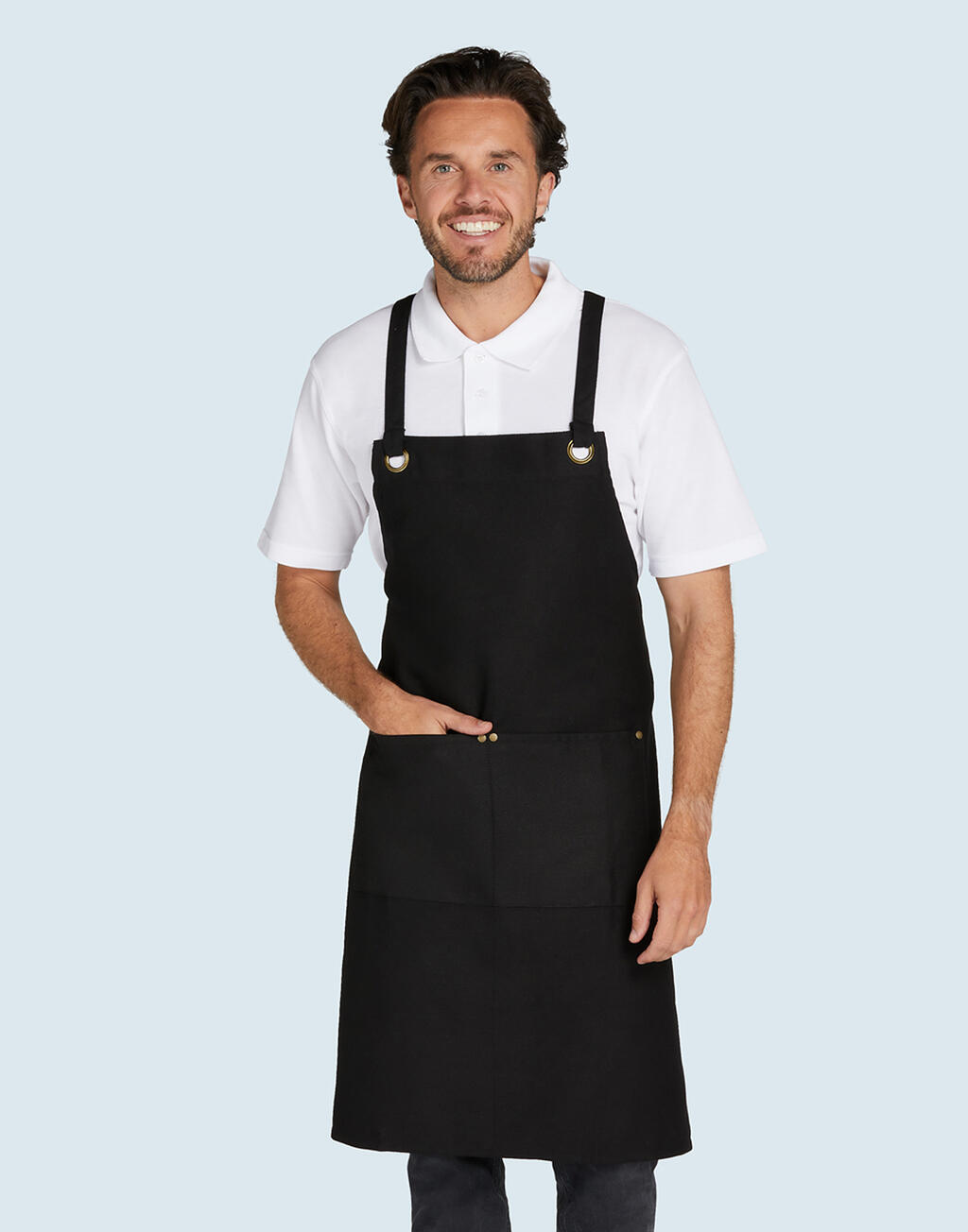 SG Accessories – BISTRO PROVENCE – Crossover Eyelets Bib Apron with Pocket