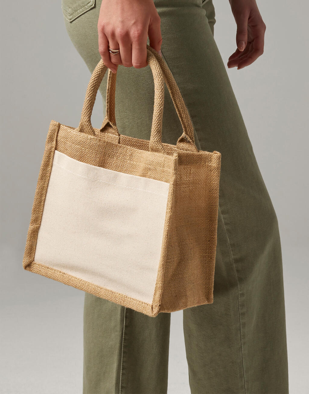 Westford Mill Cotton Pocket Jute Gift Bag