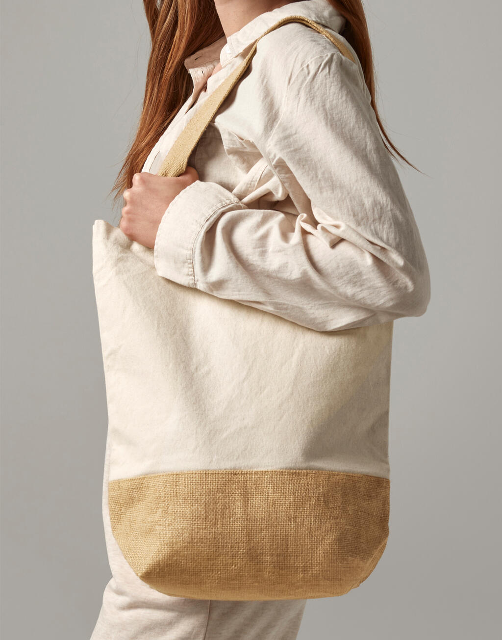 Westford Mill Jute Base Canvas Shopper