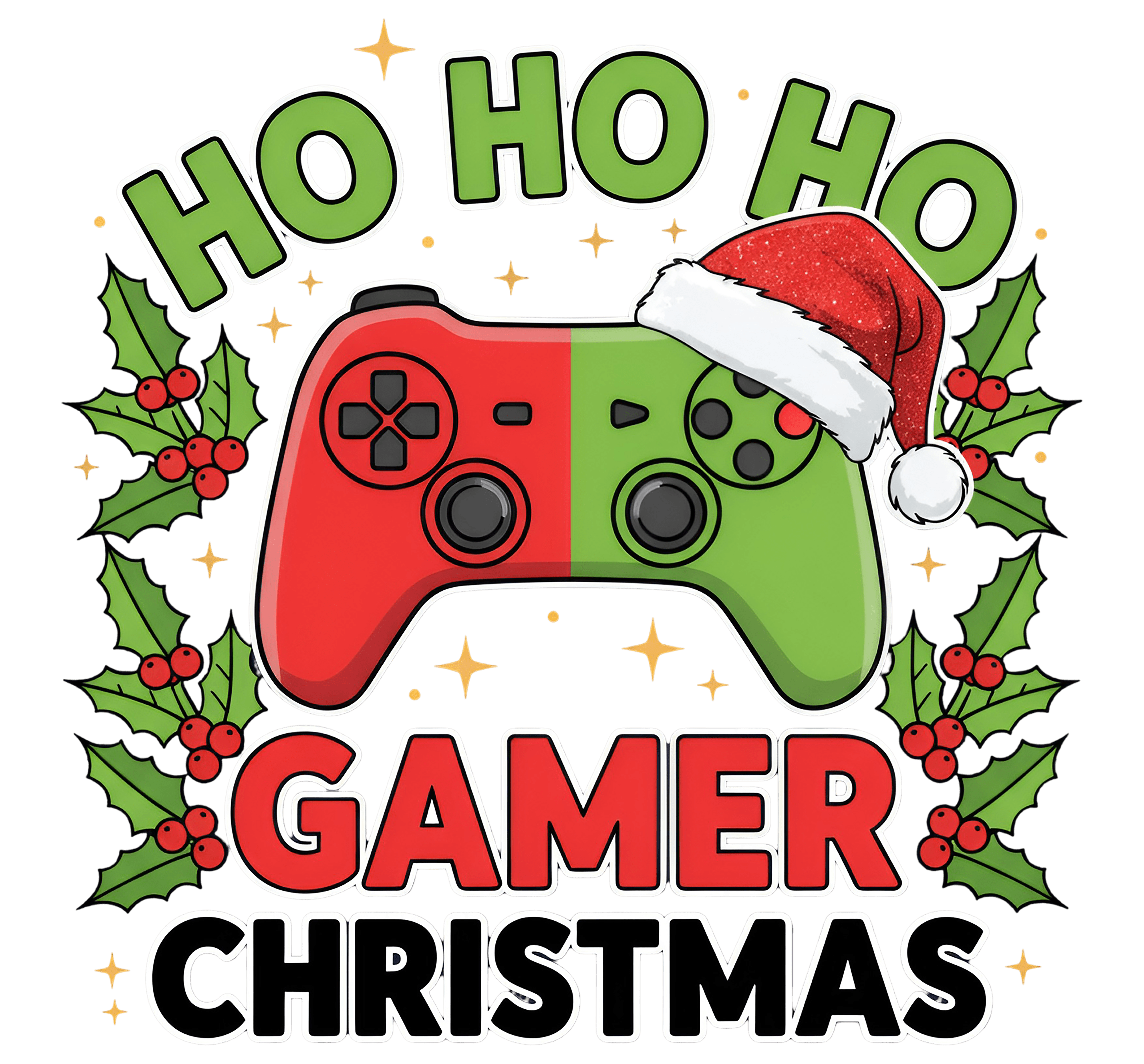 DTF Design kant en klaar – Gamer Christmas Funny CH0021