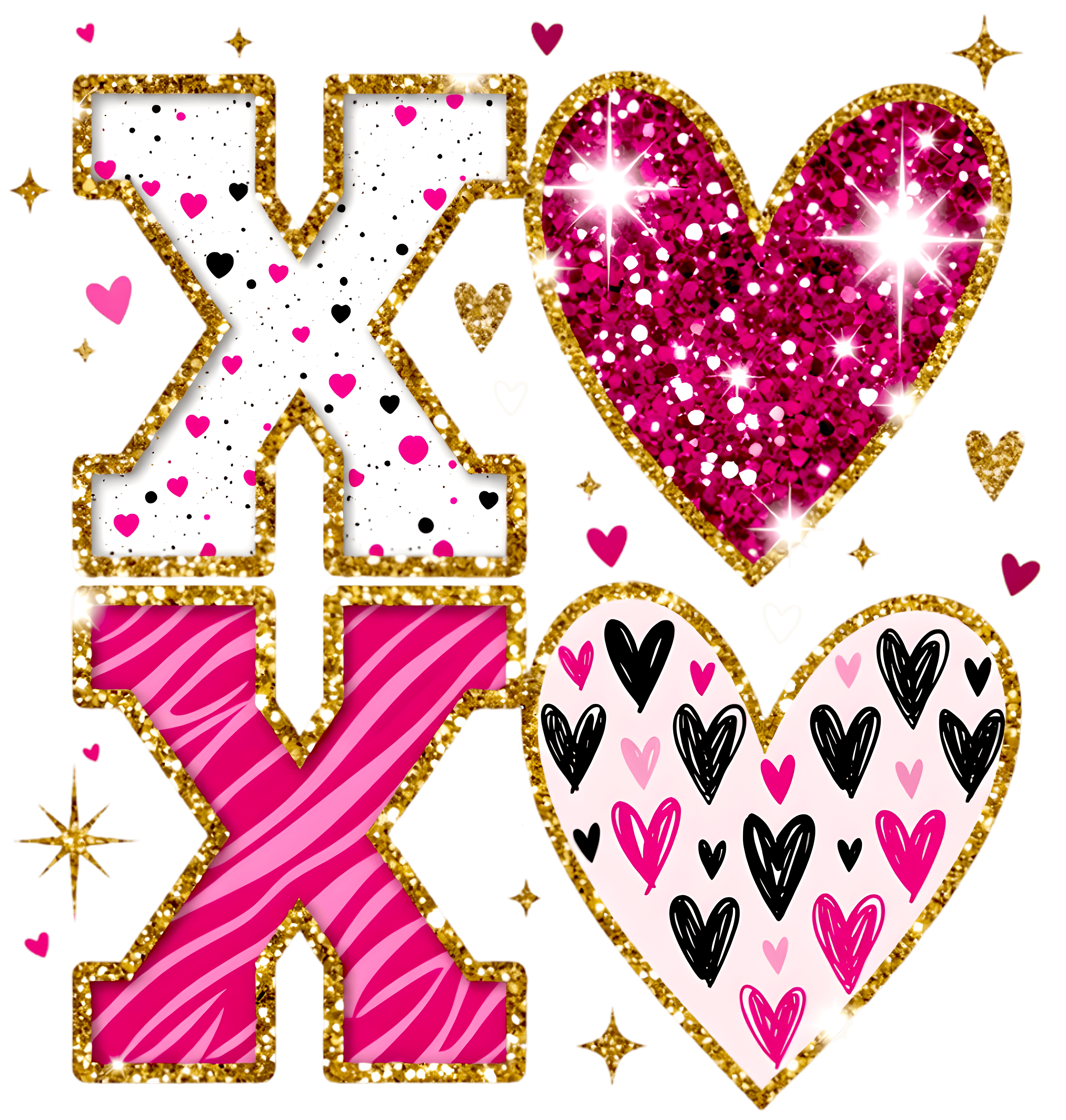 DTF Design kant en klaar – Valentine XOXO V0001