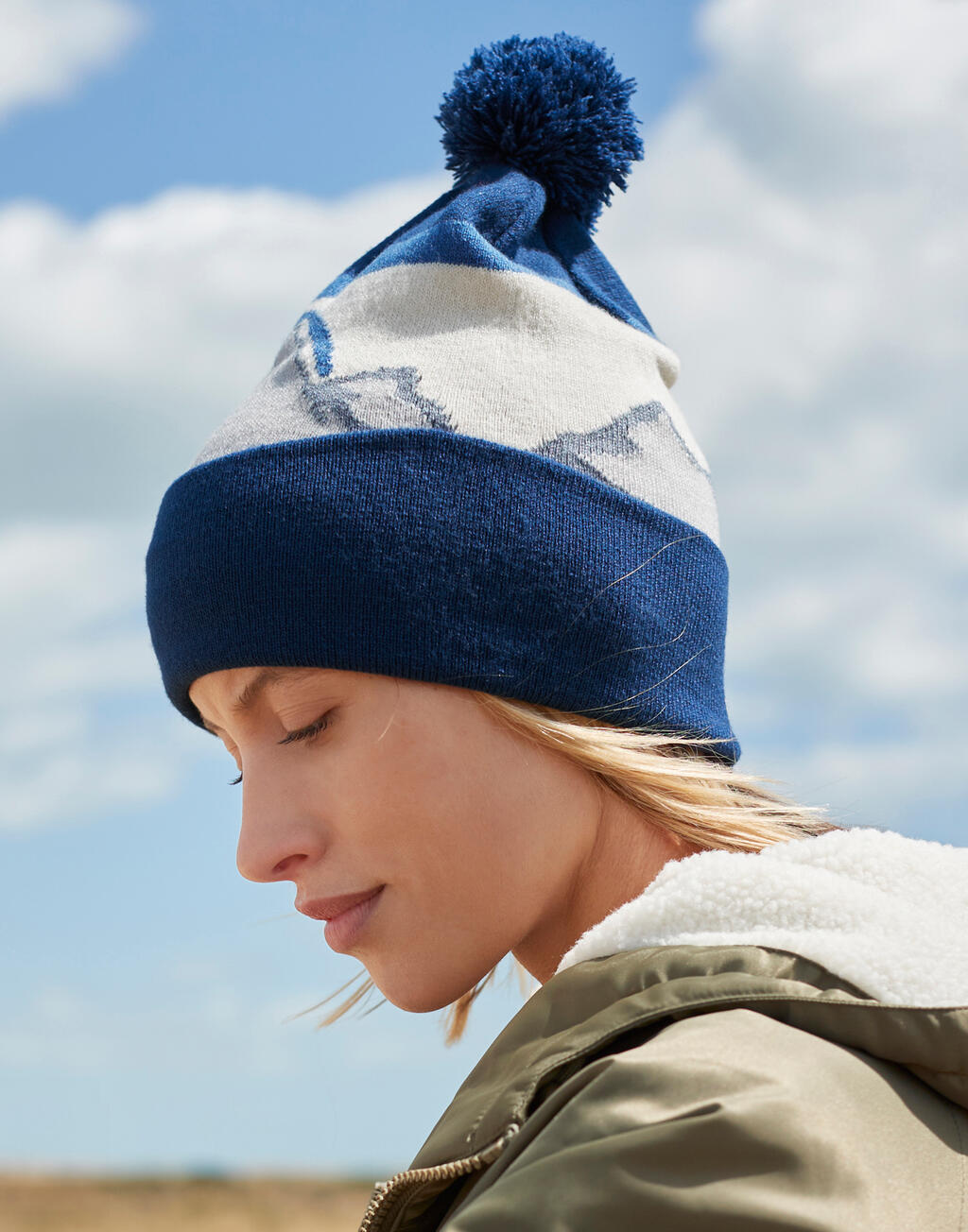 Beechfield Mountain Peaks Pom Pom Beanie