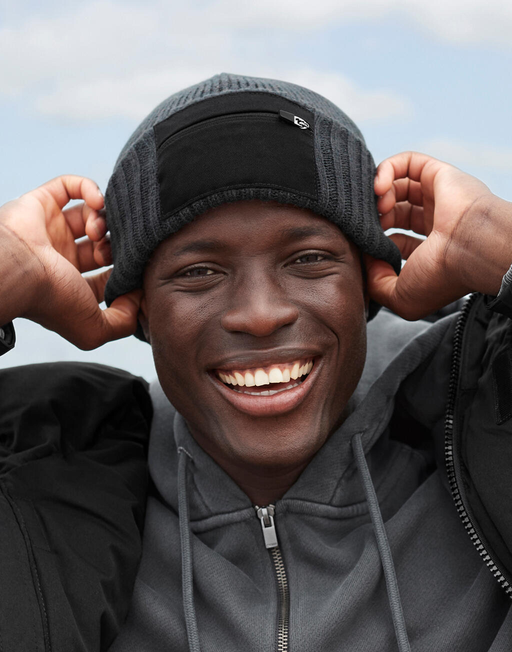 Beechfield Zip Patch Beanie