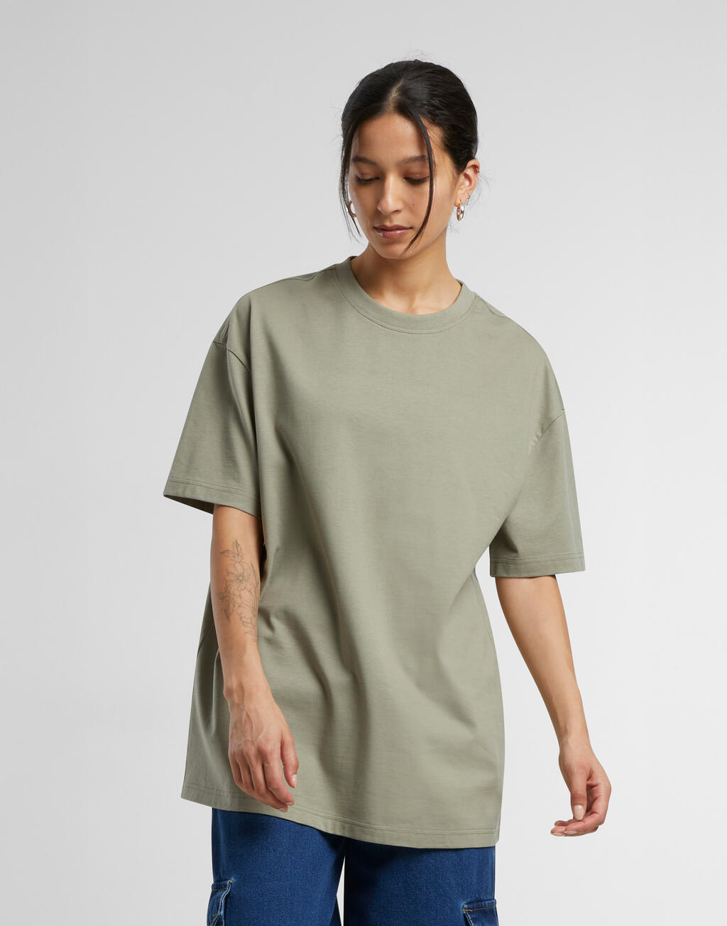 Build Your Brand Ladies Oversized Boyfriend Tee