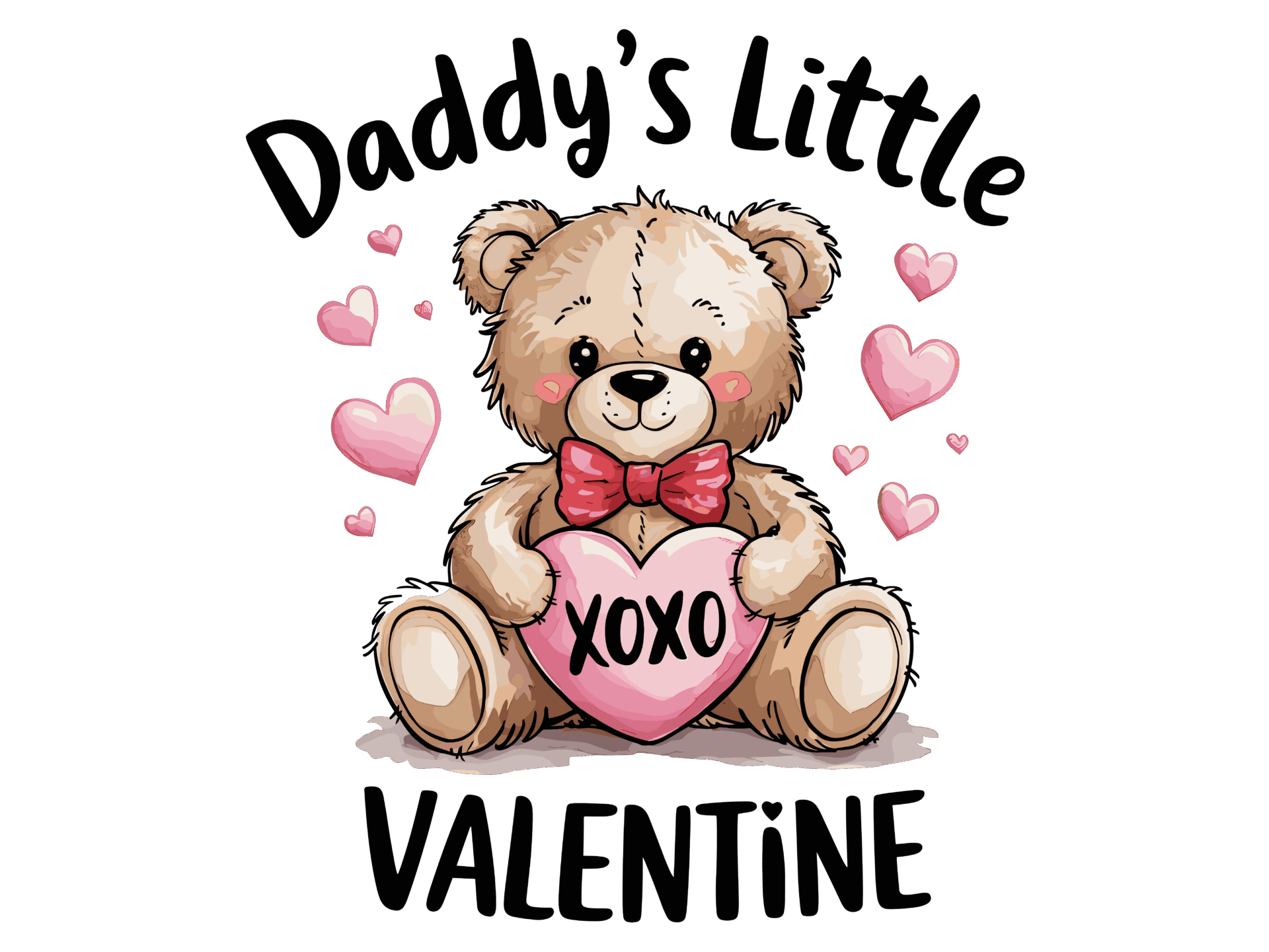 DTF Design kant en klaar –Daddy’s Little Valentine V0013