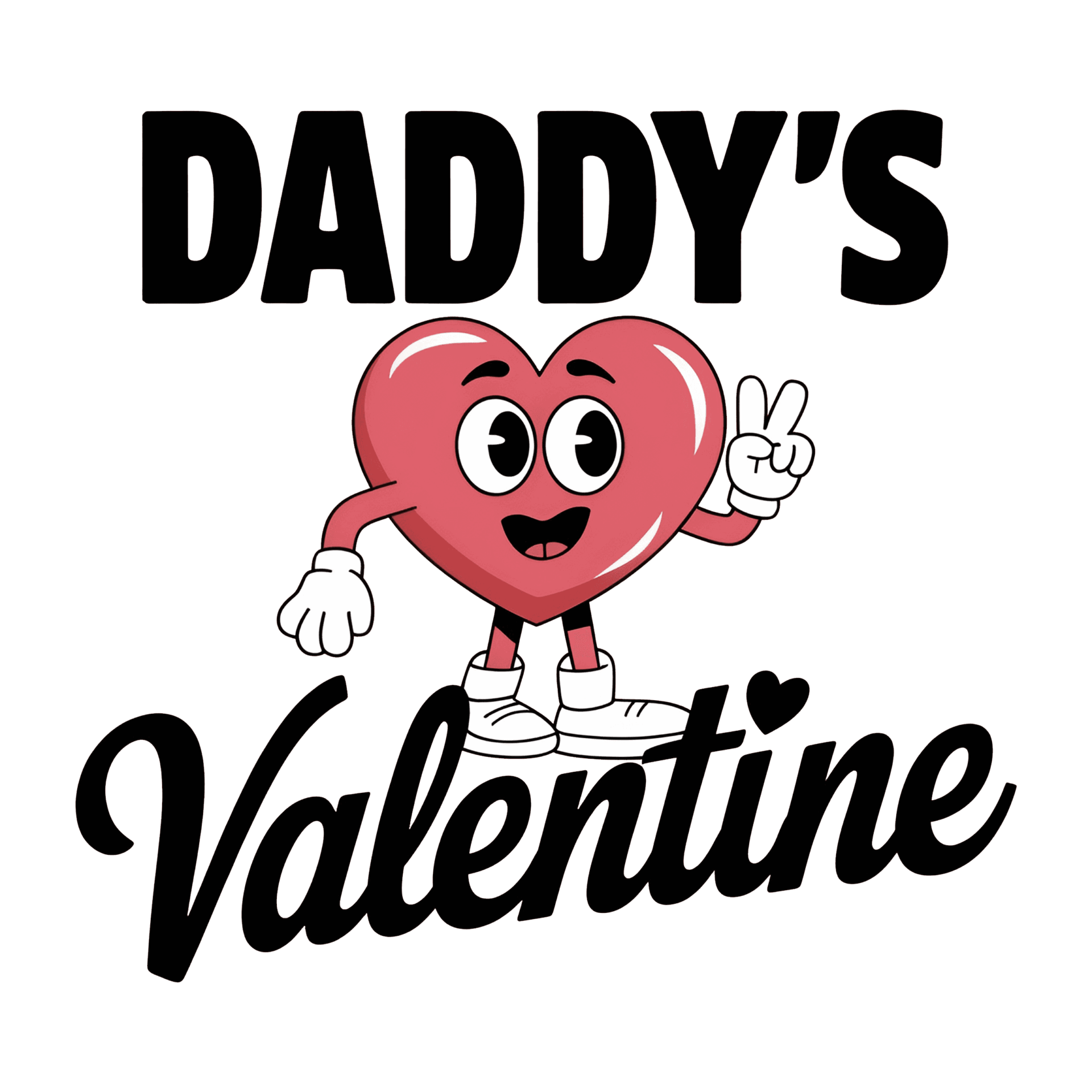 DTF Design kant en klaar –Daddy Valentine V0014