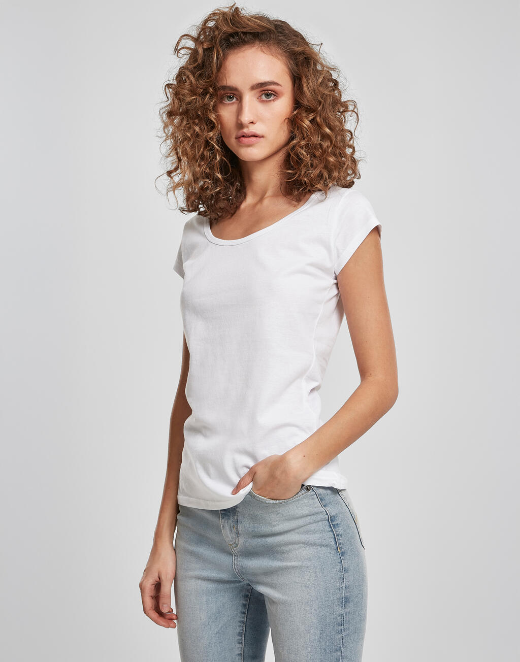 Build Your Brand Ladies Back Cut Tee